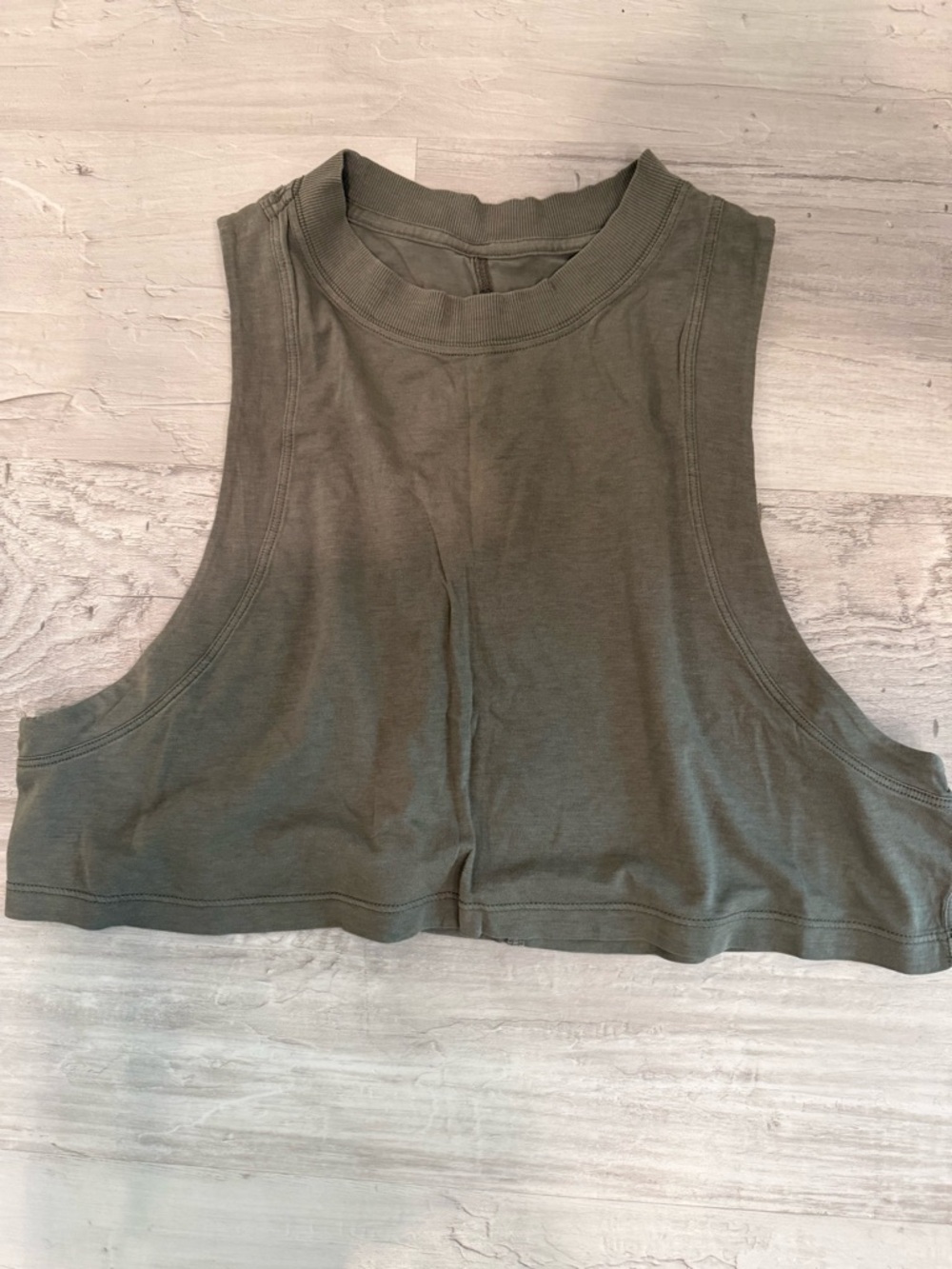 lululemon athletica Olive Green Crop Muscle Tank